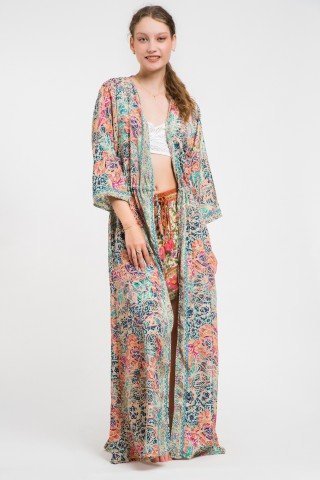 Caftan lung multicolor Cool  Summer