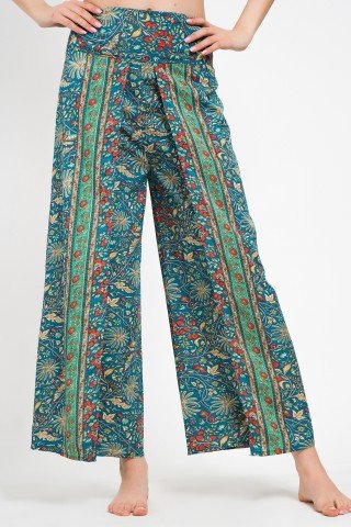 Pantaloni largi cu imprimeu floral