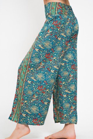 Pantaloni largi cu imprimeu floral