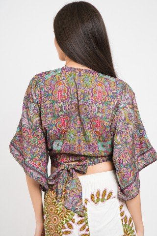Bluza petrecuta cu maneci kimono
