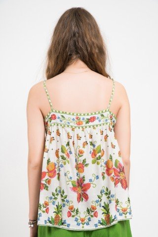 Maiou reversibil cu imprimeu floral