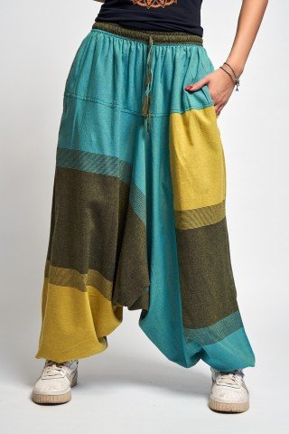 Salvari unisex blue galben gri