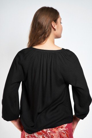 Bluza neagra fina cu anchior