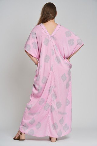 Rochi lunga stil kaftan cu buzunare