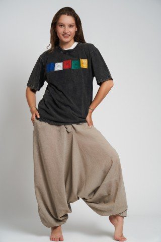 Salvari unisex bej deschis din bumbac