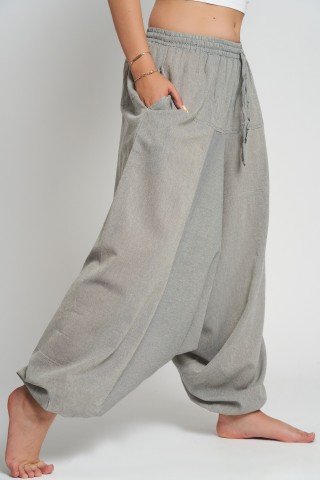 Salvari unisex gri din bumbac