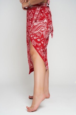 Fusta cu imprimeu Scarlet Tropic