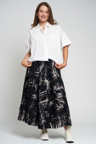 Camasa alba oversize din poplin