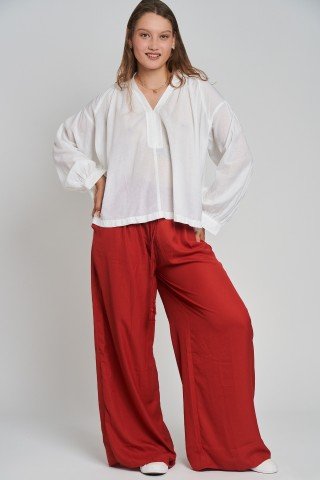 Bluza alba din bumbac subtire