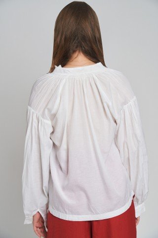 Bluza alba din bumbac subtire