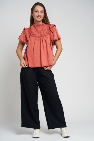 Bluza cu volane si dantela Electric Rose