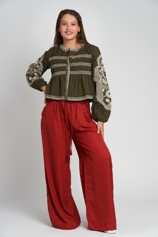 Bluza cu broderie florala Jardin Secret