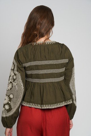 Bluza cu broderie florala Jardin Secret