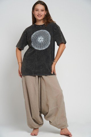 Tricou bumbac cu print Mandala
