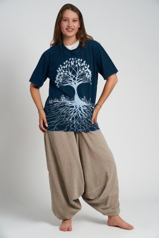 Tricou bumbac cu print Tree of Life