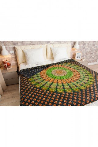 Cuvertura neagra dubla Mandala