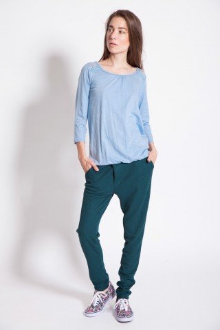 Bluza casual Blue-Ciel bumbac