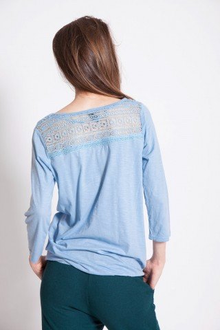 Bluza casual Blue-Ciel bumbac