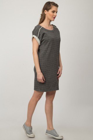 Rochie gri scurta Lino